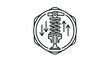 © sumiyati - Engine valve and spring mechanical line icon.