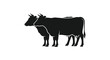 © Foaje512 - Black Silhouette Of A Cow Farm Animal Shape On White Background