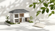 © Nayemul - Small model house with real estate key on a table property building architecture investment mortgage purchase business ownership lifestyle residential construction miniature planning