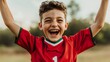 © Anousone - Teenager in a sports uniform, celebrating a victory, team spirit, joyful
