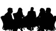 © Md - Silhouette of people in a business meeting isolated on transparent background, Vector