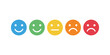 © Swapan - Five colorful emoticon rating scale from happy to sad