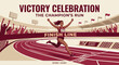 © CKRYS - Victory Celebration The Champion's Run Towards The Finish Line
