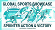 © Aleya - Global Sports Showcase Sprinter Action And Victory Modern Champions