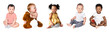 © Rawpixel.com - PNG Diverse happy babies sitting together on transparent background
