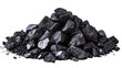 © Ioana - Isolated dark shiny heap of natural raw coal pieces and dust for industrial energy fuel