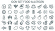 © Ojufa - Food allergen icon set with common allergens.