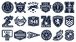 © Herukloro - Collection of vintage college sports and varsity athletic badges