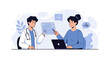 © Irlana - Doctor shows patient heart x-ray, illustrating medical consultation and healthcare concepts