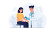 © Ujang - Doctor Administering Injection to Patient - Flat Vector Illustration
