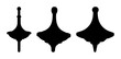 © Jannati - Spinning top set with dark silhouette and minimal design featuring children's toy, game, plaything with abstract motion and rotation