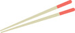 © Ara - Wooden chopsticks vector illustration, traditional Asian dining utensil isolated for food culture and restaurant use