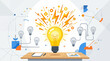 © RARIF - Innovation, Creativity, and Technology Concept with Idea Light Bulb