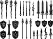 © squre - Medieval Weapons And Shields Collection Vector Set