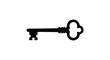 © RmANom - Antique key silhouette on a white background