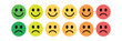 ©    - Facial Expression Feedback Icons, Five Rating Satisfaction Levels for Reviews and Customer Experience