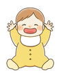 © タカ - 両手を広げる笑顔の赤ちゃんイラスト