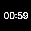 © Nanok - Digital countdown timer on black background.