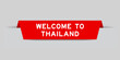 © bankrx - Red color inserted label with word welcome to thailand on gray background