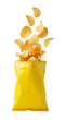 © Photo Find - Potato Chips Bursting From Yellow Bag On Transparent Background