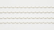 © Miravo - Close-up view of four parallel rows of white stitching on a white background, creating a textured pattern.