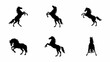 © Ultimate - Horse Silhouettes Collection Black Shapes Against A White Background For Graphic Design equine horses stallion mare equus animal