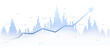 © Muhammad - Business growth chart with rising arrow and financial bar graph on transparent background PNG