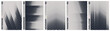© max_776 - Monochrome technical line grid poster set with kinetic halftone distortion patterns, Minimalist geometric visual transformation and abstract structural evolution artwork with transition effect