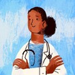 © Iryna Auhustsinovich/Stocksy - Portrait of Black Female Doctor with Stethoscope