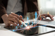 © Montri - Interest rate and dividend concept, businessman calculating income and return on investment, save, income, return, compensation fund, investment, dividend tax, stock market, saving, trade.