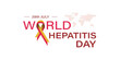 © SMASHIQUL - World hepatitis day awareness logo with globe isolated on transparent background