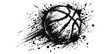 © Laptop - Dynamic Black Ink Splatter Basketball Graphic Design