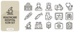© Abir Creative Studio - Healthcare and hospital icon set, medical line icons collection, vector illustration