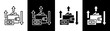 © Ifanicon - Expense white and black icon set design