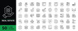 © DASHINKAN - Real Estate Line Icons Set A Comprehensive Collection of 50 Vector Graphics for Property, Housing, Investment, and Building Ventures