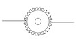 © Joya - Continuous single line drawing of a gear wheel machine part