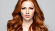 © beo - Beautiful Woman with Long Red Hair.