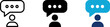 © Shahar  ID: #7035539 - Contact icon set showing professional active typing user with messaging speech bubble and three ellipsis dots for customer support conversation live chat forum and dialogue interface solution