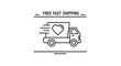 © Ika - Free Fast Shipping Truck Icon with Heart Symbol
