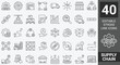 © Zilkasun - Supply chain line editable icon set. contain icons related to supply chain, value chain, logistic, delivery, manufacturing, commerce and more. Editable stroke. Vector illustration