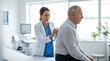 © wrudolf - Doctor Performs a Medical Examination on a Senior Patient with a Stethoscope in a Clinic