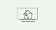 © Sinta - Minimalist Line Art House Icon with 'Stay Calm Path' Text