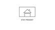 © Salman - Minimalist House Icon with 'Stay Present' Text - Concept of Mindfulness and Home