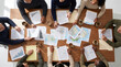 © starush - Overhead Public Health Data Review With Printed Charts And Resea