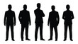 © Alom - Silhouettes of five businessmen standing in a row