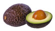 © Sophia - Whole and halved Hass avocado with large seed