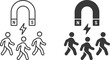 © MST HAFSA - Vector illustration of people being repelled by a magnet