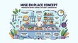 © Riska - Culinary mise en place concept for organized kitchen food preparation