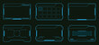 © VisionaryFrames - Sci-fi hud futuristic frame vector set. Vector illustration of cyberpunk user interface technology window, digital gaming dashboard border panel, and sci science fiction display element.