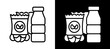 © gowel5 - Healthy Snacks Icon Set In Black And White Filled Style Collection